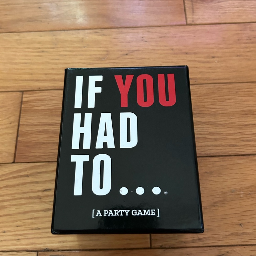 If You Had To... Party Game - Black and Red
